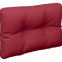vidaXL Decoración-Cojines para palets 2 unidades tela rojo tinto