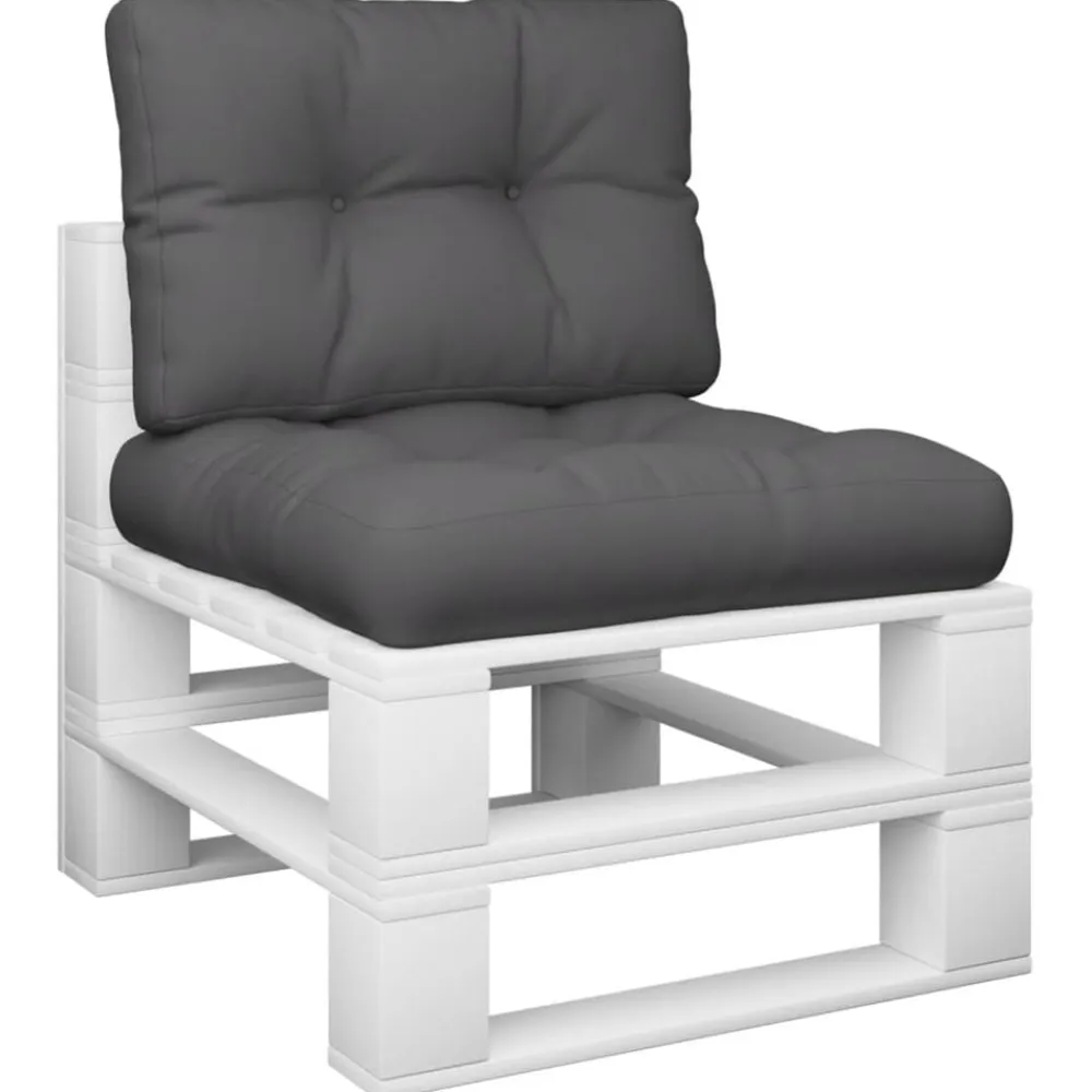 vidaXL Cojines para palets 2 unidades tela gris Antracita Sale
