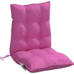 vidaXL Cojines para silla con respaldo bajo 2 uds tela Oxford Rosa New