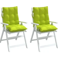 vidaXL Decoración-Cojines para silla respaldo bajo 2 uds tela Oxford verde brillo