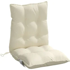 vidaXL Cojines para silla con respaldo bajo 2 uds tela Oxford Crema New