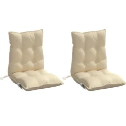 vidaXL Cojines para silla con respaldo bajo 2 uds tela Oxford Beige Hot