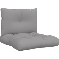 vidaXL Cojines para sofá de palets 2 unidades tela Gris New