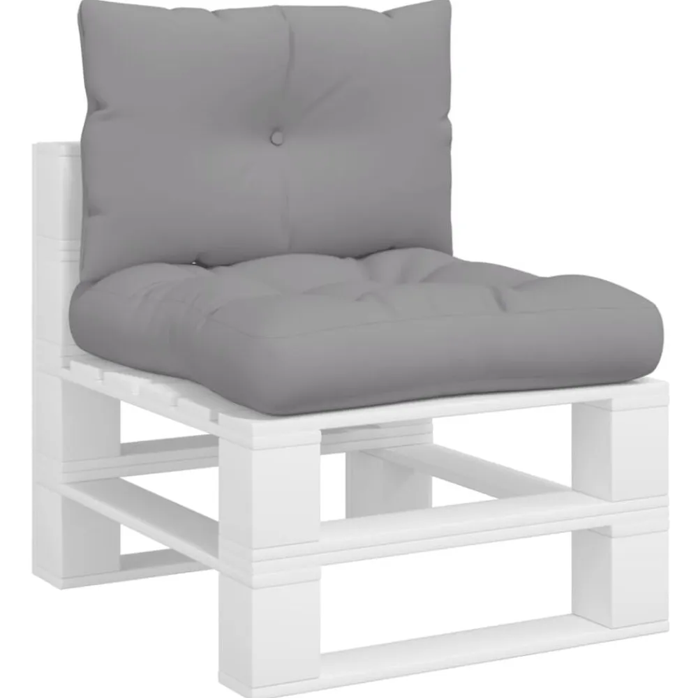 vidaXL Cojines para sofá de palets 2 unidades tela Gris New