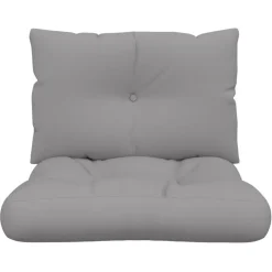vidaXL Cojines para sofá de palets 2 unidades tela Gris New