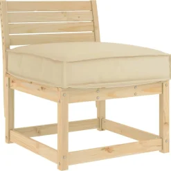 vidaXL Cojín 60 x 60 x 12 cm Tela Oxford Beige Discount