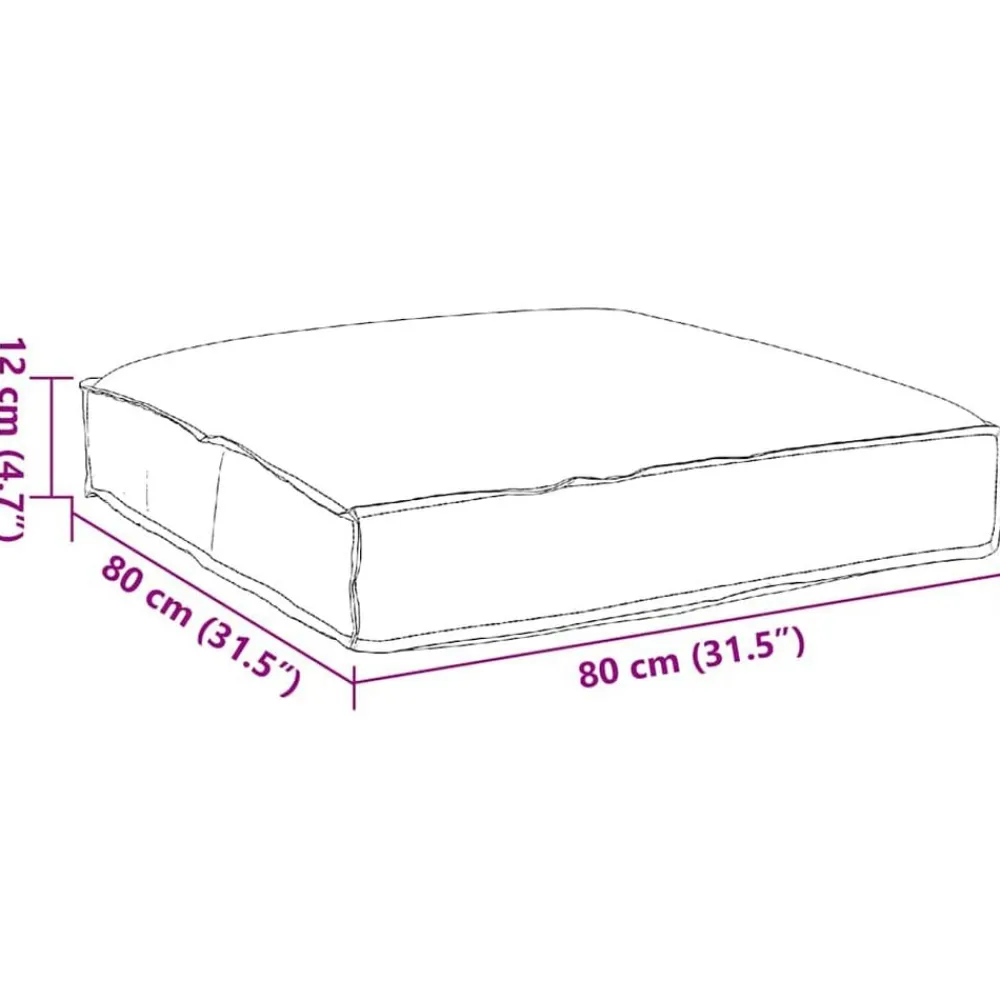 vidaXL Decoración-Cojín 80 x 80 x 12 cm Tela Oxford