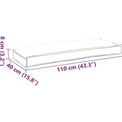 vidaXL Cojín 110 x 40 x 8 cm Tela Oxford Crema Outlet