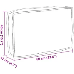 vidaXL Cojín 60 x 40 x 12 cm Tela Oxford Crema Outlet