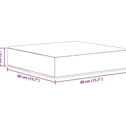 vidaXL Cojín de asiento de exterior 40 x 40 x 8 cm 100% Poliéster Gris Online