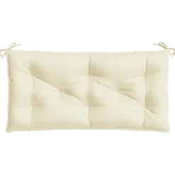 vidaXL Cojín de banco de jardín tela Oxford blanco 110x50x7 cm Crema Discount