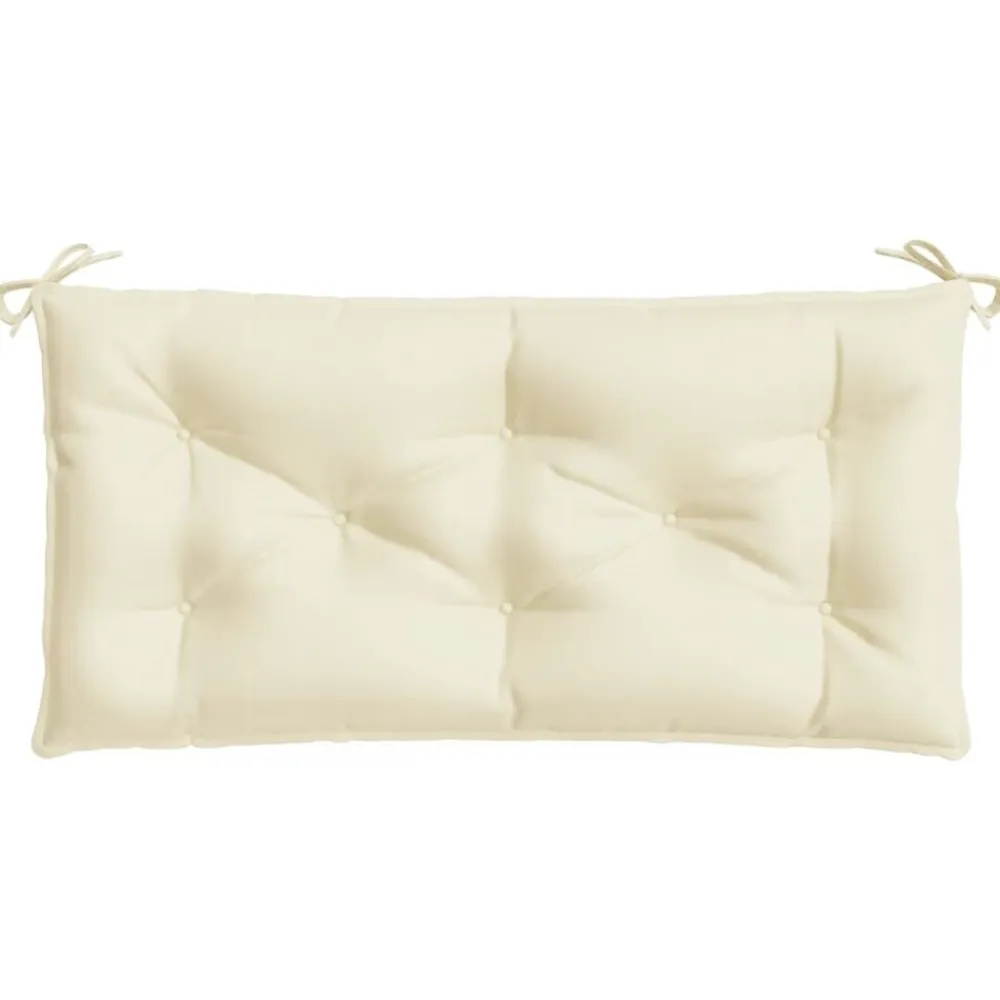 vidaXL Cojín de banco de jardín tela Oxford blanco 110x50x7 cm Crema Discount