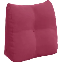 vidaXL Decoración-Cojín de Espalda Rojo vino 45 x 24 x 50 cm Terciopelo