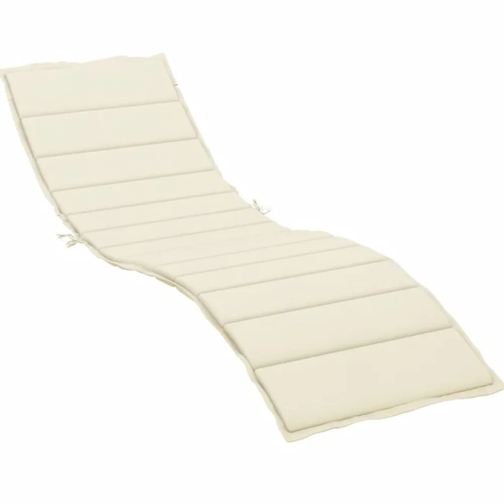 vidaXL Cojín de tumbona de tela Oxford 200x50x3 cm Crema