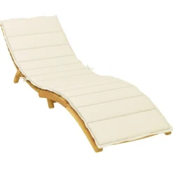 vidaXL Cojín de tumbona de tela Oxford 200x50x3 cm Crema