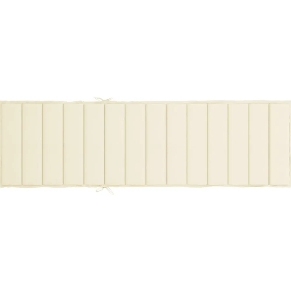 vidaXL Cojín de tumbona de tela Oxford 200x50x3 cm Crema