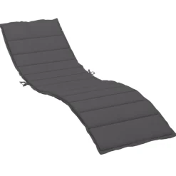 vidaXL Cojín de tumbona de tela Oxford gris 200x50x3 cm Antracita Hot