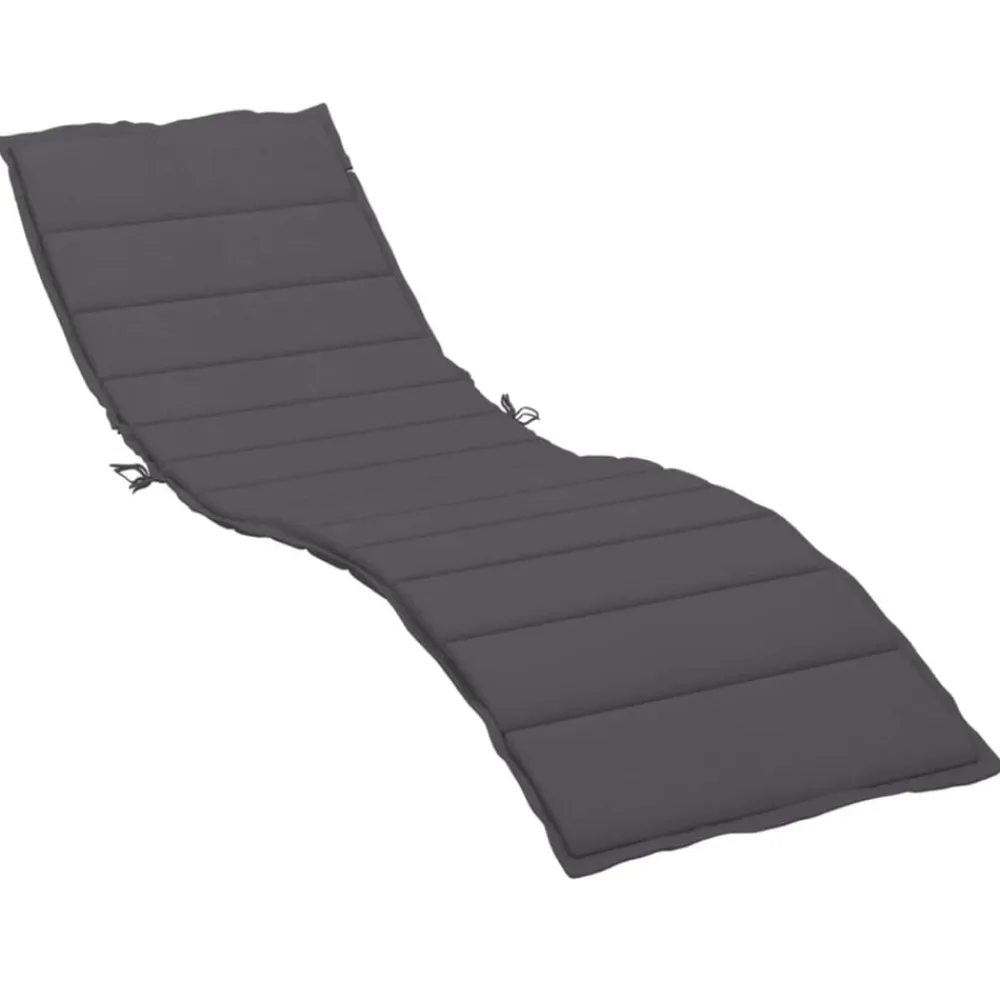 vidaXL Cojín de tumbona de tela Oxford gris 200x50x3 cm Antracita Hot