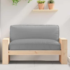 vidaXL Cojín 120 x 80 x 12 cm Tela Oxford Gris Outlet
