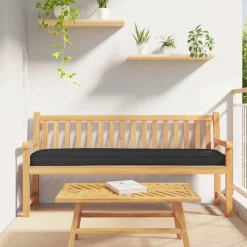 vidaXL Cojín para palet 180 x 40 x 8 cm Tela Oxford Negro New
