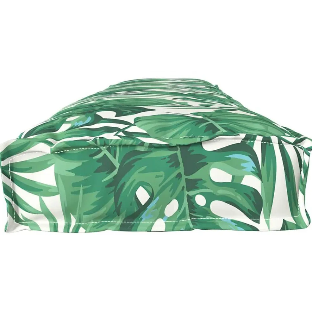 vidaXL Decoración-Cojín para palet Patrón de hoja 200 x 40 x 8 cm Tela Oxford