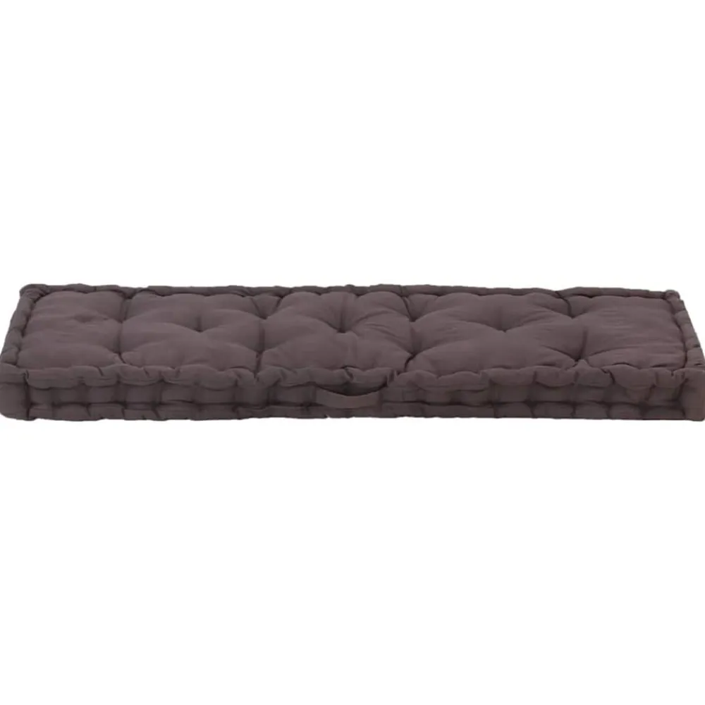 vidaXL Decoración-Cojín para palés algodón gris 120x40x7 cm