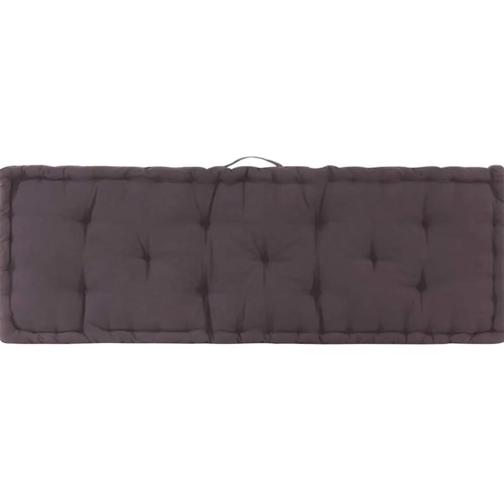 vidaXL Decoración-Cojín para palés algodón gris 120x40x7 cm