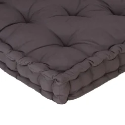 vidaXL Decoración-Cojín para palés algodón gris 120x40x7 cm