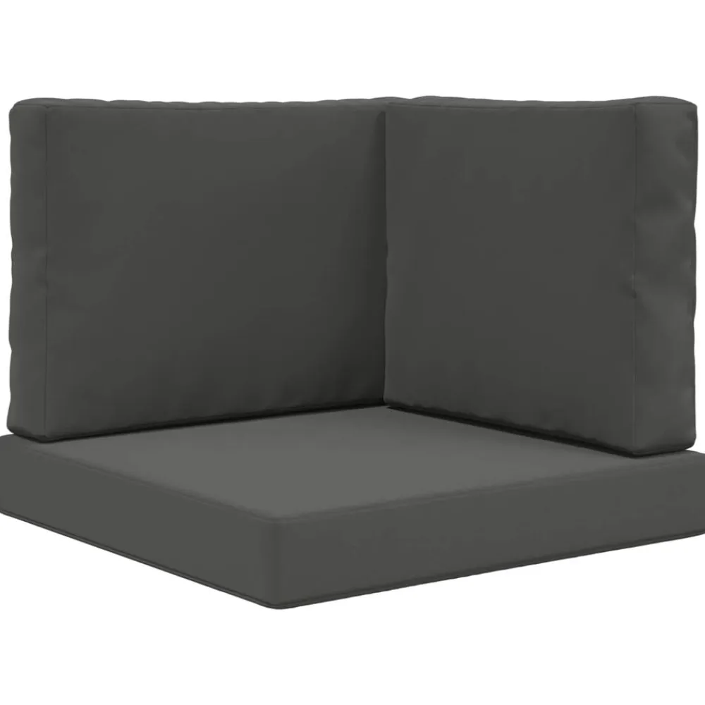 vidaXL Cojín para sofá de exterior 3 pcs Poliéster Antracita Discount