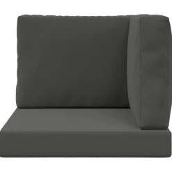 vidaXL Cojín para sofá de exterior 3 pcs Poliéster Antracita Discount