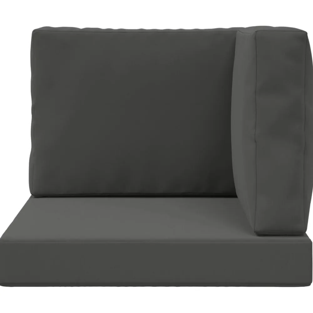 vidaXL Cojín para sofá de exterior 3 pcs Poliéster Antracita Discount