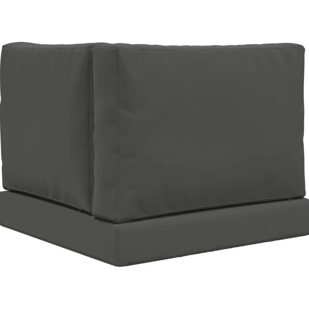 vidaXL Cojín para sofá de exterior 3 pcs Poliéster Antracita Discount