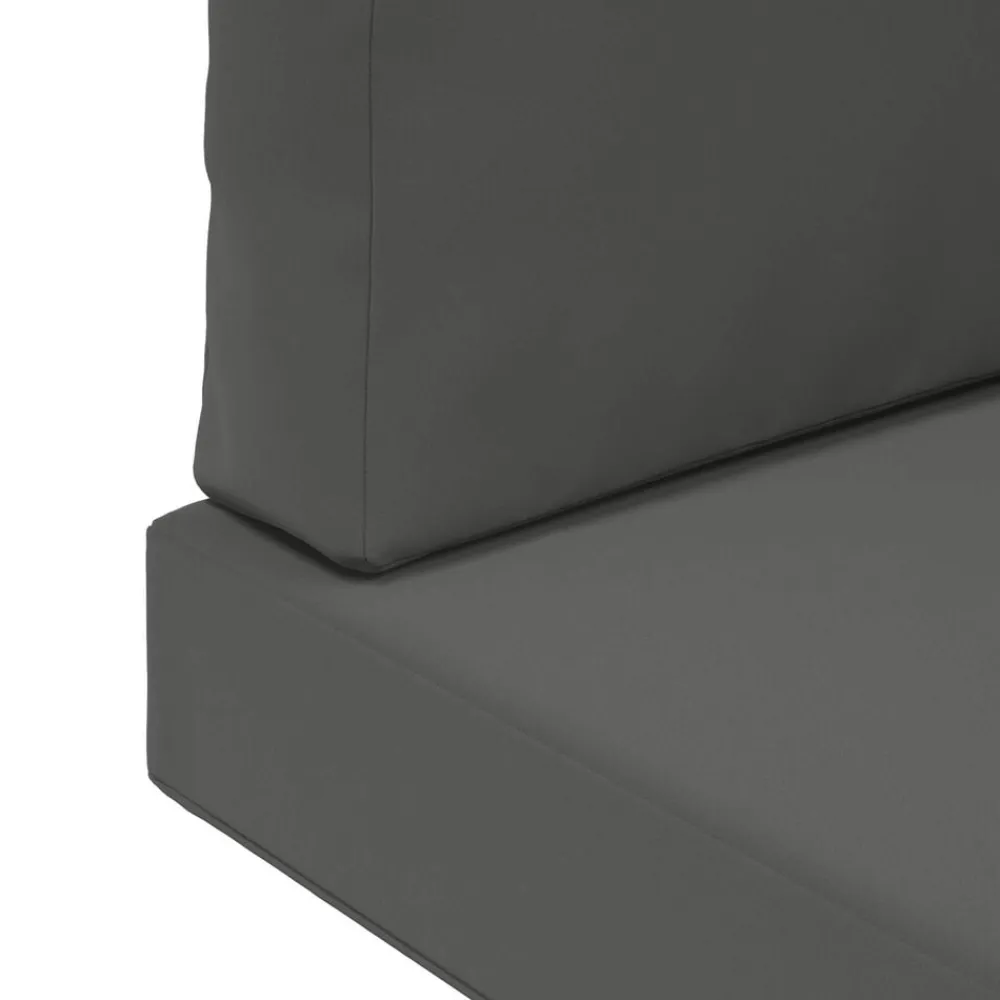 vidaXL Cojín para sofá de exterior 3 pcs Poliéster Antracita Discount