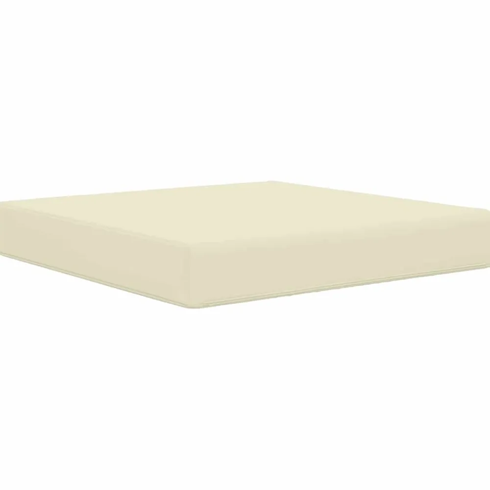 vidaXL Cojín para sofá de exterior 60 x 60 x 8 cm Poliéster Crema Hot