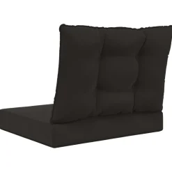 vidaXL Cojín para sofá de exterior 2 pcs Poliéster Negro