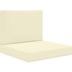 vidaXL Cojín para sofá de exterior 2 pcs Poliéster Crema Sale
