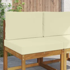 vidaXL Cojín para sofá de exterior 2 pcs Poliéster Crema Sale