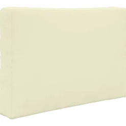 vidaXL Cojín para sofá de exterior 2 pcs Poliéster Crema Sale