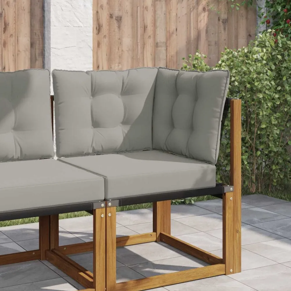 vidaXL Decoración-Cojín para sofá de exterior 3 pcs Poliéster
