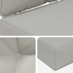 vidaXL Decoración-Cojín para sofá de exterior 3 pcs Poliéster