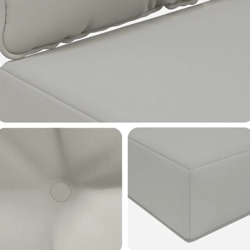 vidaXL Decoración-Cojín para sofá de exterior 3 pcs Poliéster