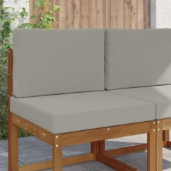 vidaXL Cojín para sofá de exterior 2 pcs Poliéster Gris New