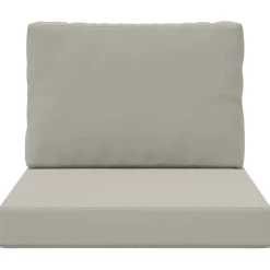 vidaXL Cojín para sofá de exterior 2 pcs Poliéster Gris New