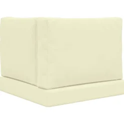 vidaXL Cojín para sofá de exterior 3 pcs Poliéster Crema Best