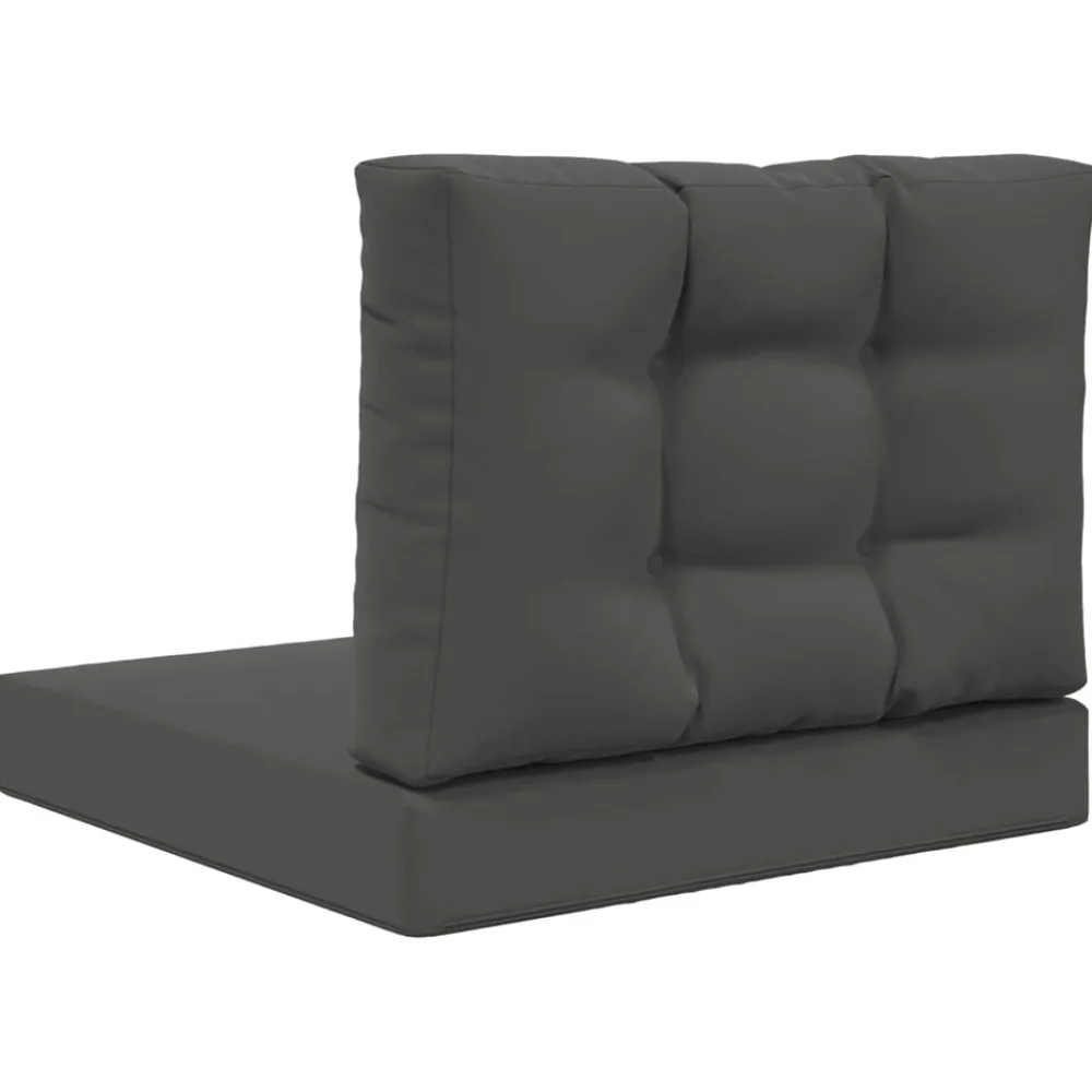 vidaXL Cojín para sofá de exterior 2 pcs Poliéster Antracita Online