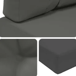 vidaXL Cojín para sofá de exterior 2 pcs Poliéster Antracita Online