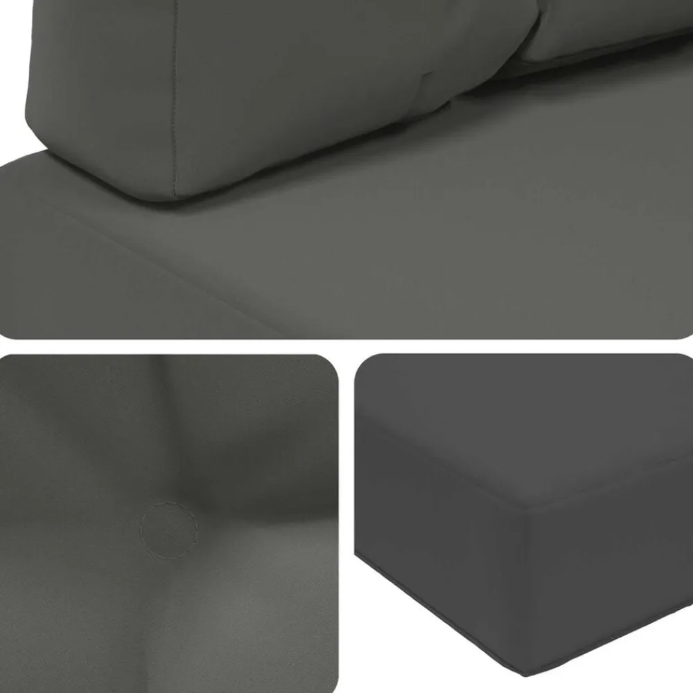 vidaXL Cojín para sofá de exterior 2 pcs Poliéster Antracita Online