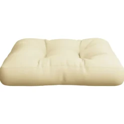 vidaXL Cojín para sofá de palets tela 50x50x12 cm Crema New