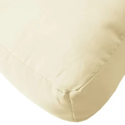 vidaXL Cojín para sofá de palets tela 50x50x12 cm Crema New