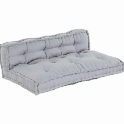 vidaXL Cojín para Sofá Pallet 2 pcs 120 x 80 x 38 cm Tela Gris Clearance